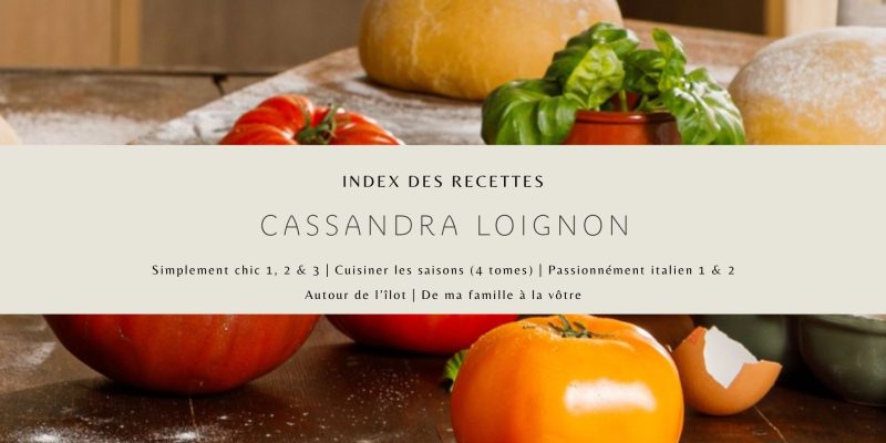 INDEX DES RECETTES
